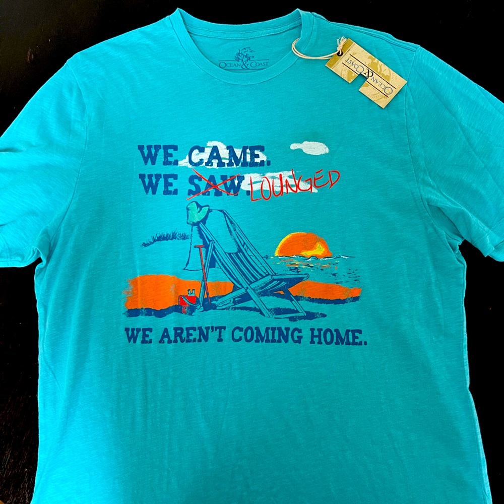 NWT Ocean and Coast Aqua Blue TShirt Size Large